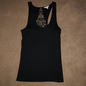 Black Ribbed Tank Top